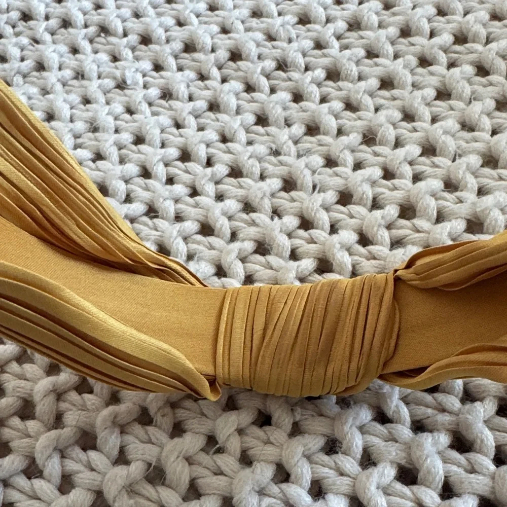 Anthropologie Yellow Gold Pleated Knot Headband